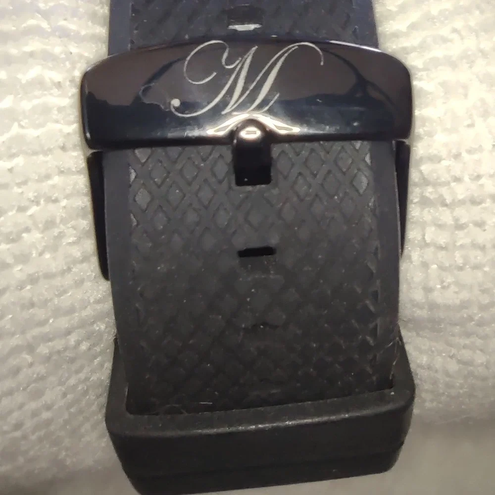 Magico Invader Mens Watch Silver Dial Swiss Made Black Silicone 413128394 100M